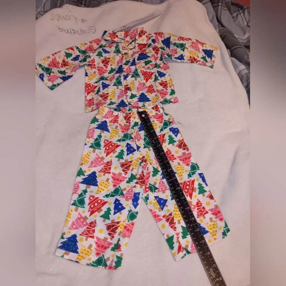 NWT Old Navy Christmas Tree Pajama Set | Festive Printed Sleepwear 6-12M